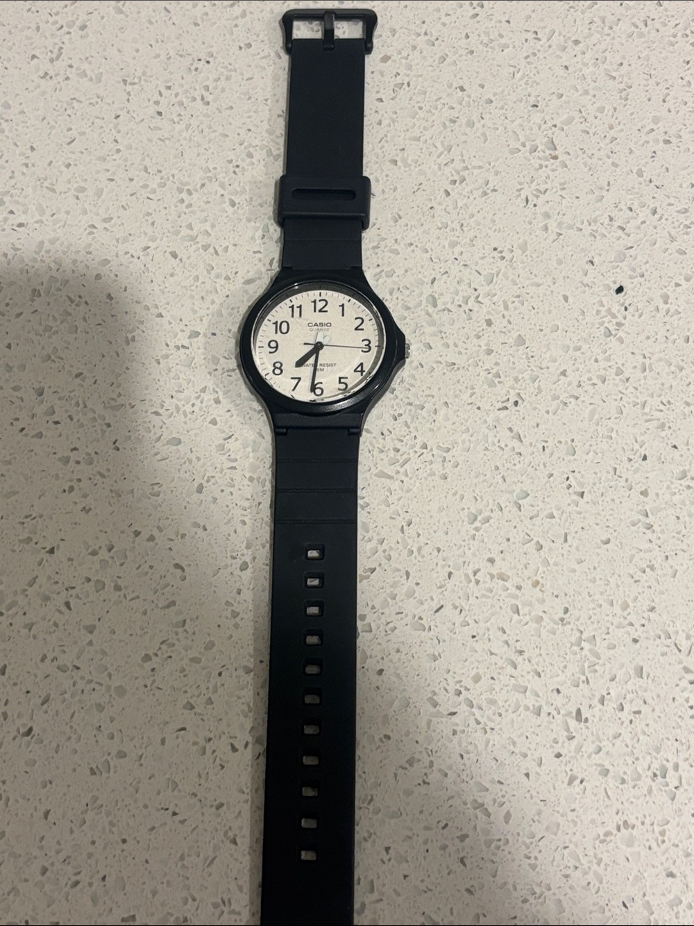 Casio Black Men's Watch with White Dial